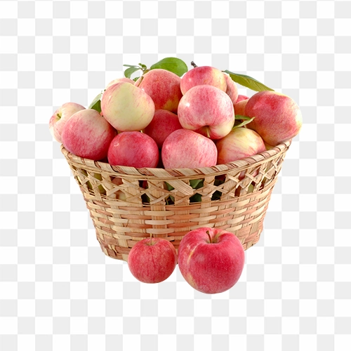 Free fruit basket of apple png image